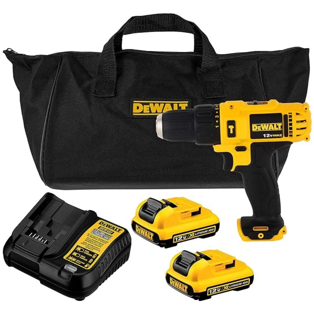 Parafusadeira/Furadeira de Impacto a Bateria 12V Li-Ion 3/8 Pol. com Carregador 2 Baterias e Bolsa DEWALT-DCD716D2-BR